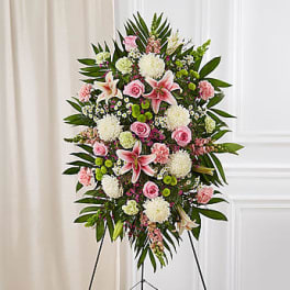 Deepest Sympathies Pastel Standing Spray