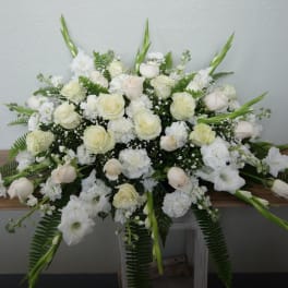 CS#12 Silken Serenity Casket Spray