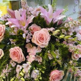 Pink Tone Half Casket Cover