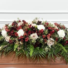 Crimson Grace Casket Spray