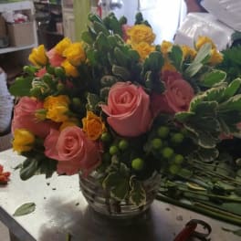 pink blush by helms flowers