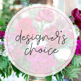 Pink and white floral arrangement with roses and peonies