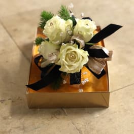 Black & White Corsage