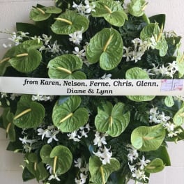 #71 MIDORI ANTHURIUM WREATH