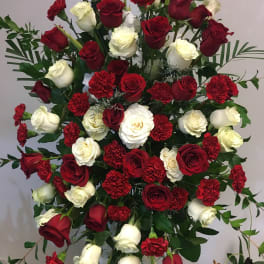 Love and purity Spray by Seulberger's Florist