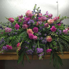 Summer Retreat Casket Spray