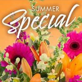 Summer Special floral arrangement with pink gerberas and orange lilies