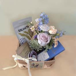 Blue Velvet Basket