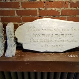 Eckert Florist's "When Someone You Love..." Stone Bench *LOCAL DELIVERRY ONLY