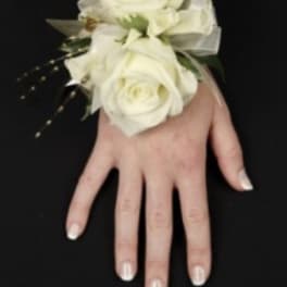 White rose glitter