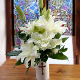 Faithful Cross Vase