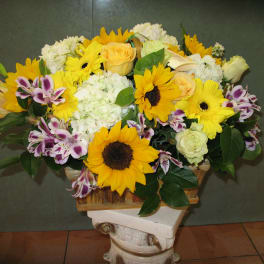 Basket, Rpses Sunflowers #51