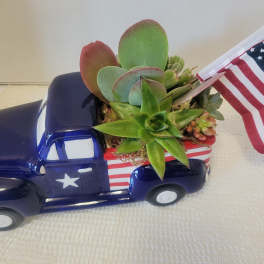 Medium Ceramic 4th of July Truck