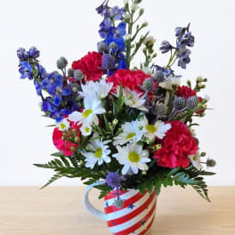 Red, White and Brew Mug