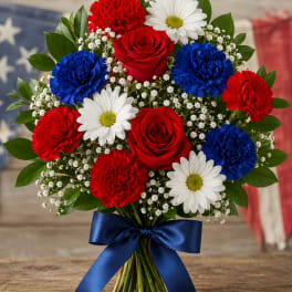 Stars, Stripes, and Blooms Bouquet *No Vase Included*