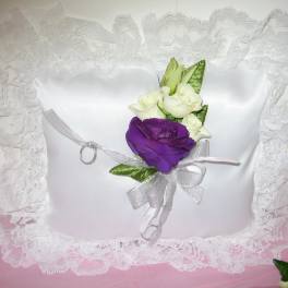 Purple & White Pillow