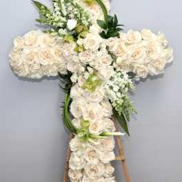 White Cross and Calla Lillies
