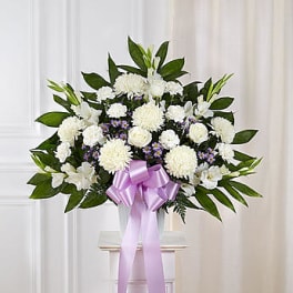 Heartfelt Sympathies Lavender Standing Basket