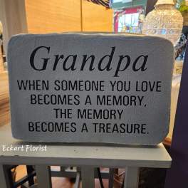 Eckert Florist's Grandpa..." Memorial Stone