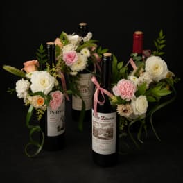 Wine Bottle Floral Bouquet (Bouquet Only)
