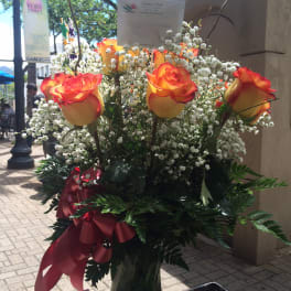 Dozen Roses Bouquet in Vase BV07501