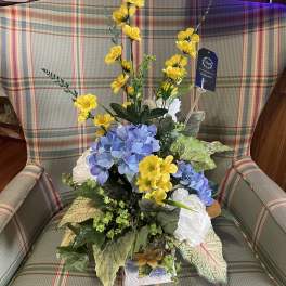 Peacock Passion Silk Vase