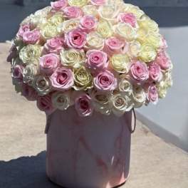 Pink Marble Rose Box
