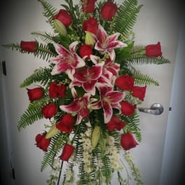 Rose and Lily Easel designed by The Potted Plant