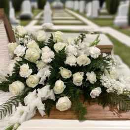 Silken Serenity Casket Spray