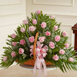 Sincerest Sympathies Fireside Basket - Pink