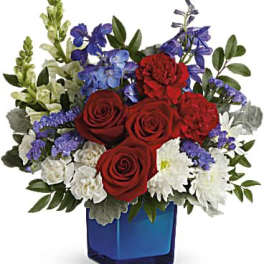 Teleflora's Red White & Blooms Bouquet