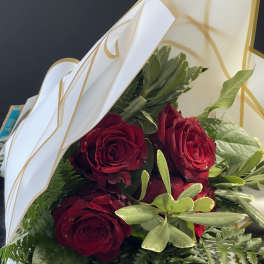 Half Dozen Rose Wrapped