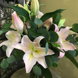 Tall Vase of Lilies
