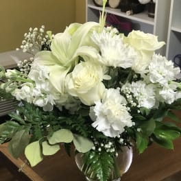 Florist design in white