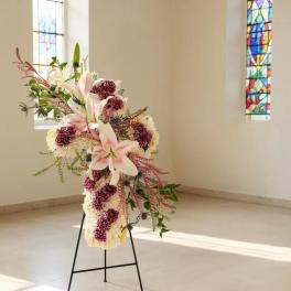 Graceful Remembrance Floral Cross
