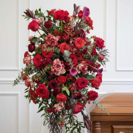 Scarlet Serenity Memorial Spray
