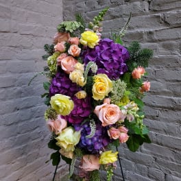 Standing Funeral Spray with Easel