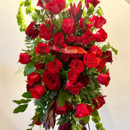 Crimson Remembrance Standing Spray