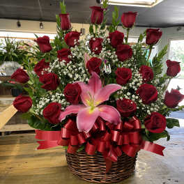 2 Dozen Basket/Wooden Box