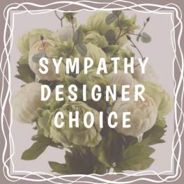 White and pale green sympathy bouquet with large blooms