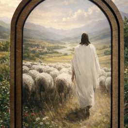Jesus Sheep Framed Arch