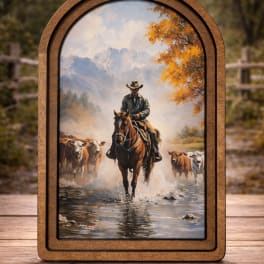 Cowboy Creek Framed Art