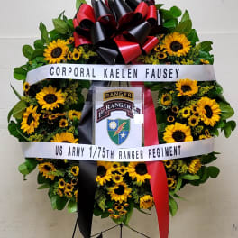 [TT-ANC143]: CUSTOM FALL WREATH WITH PLACARD AND 2 PRINTED BANNERS
