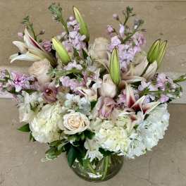 Elegant Pink and White Garden
