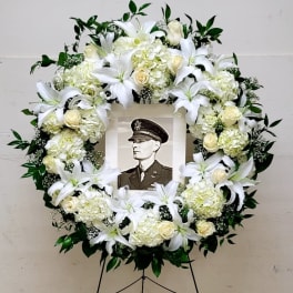 [TT-ANC138]: 30 INCH IN LOVING MEMORY PORTRAIT WREATH