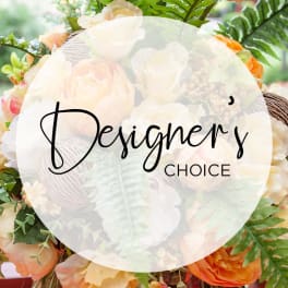 Mixed bouquet with peach, white, and orange flowers