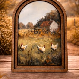 Chickens Framed Art