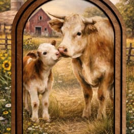 Cow Calf Framed Art
