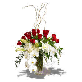 The Crimson Cascade Vase