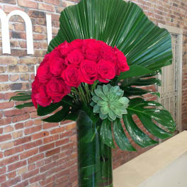50 Premium Rich Red Roses